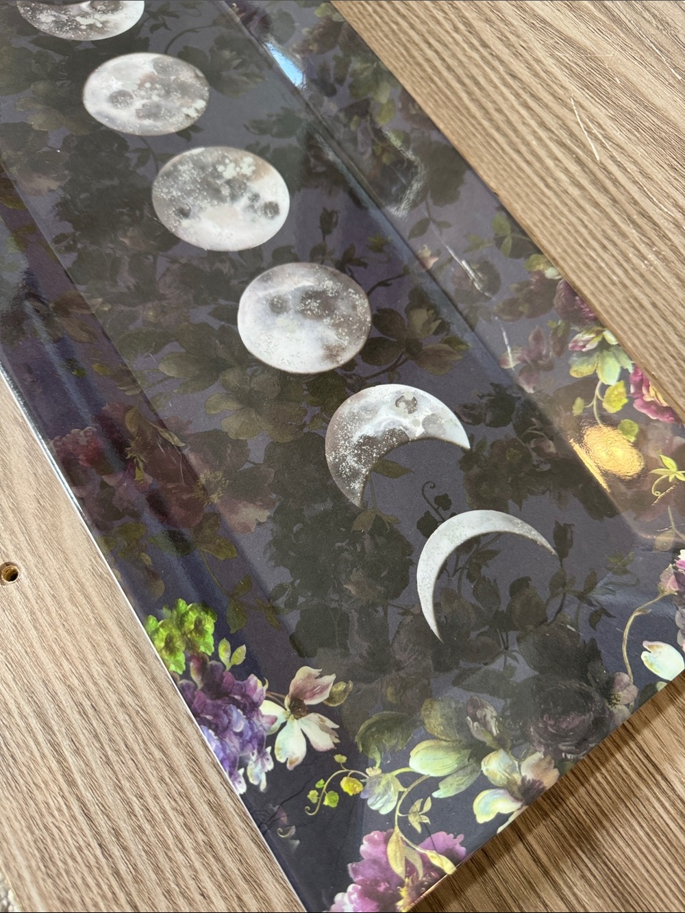 Moon Phase Art Tray - Purple Floral - Picture 4 of 8